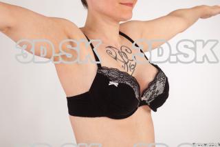 Upper body black bra of Nadine in underwear 0008